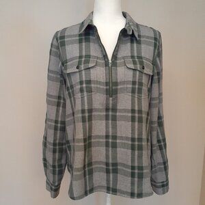 Madewell Pop-Over Flannel Top